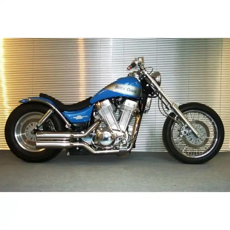 Bestseller Miller Blower Euro 2 Uitlaatsysteem voor Suzuki 86-04 VS1400 / Polished / Straight Polished